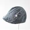 Gorra de Mezclilla Nueva de Otoño con Hebilla Plateada Simple, Ala Suave, Estilo Forward para Mujer, Gorra de Pato de Moda, Nicho Casual, Versátil, Adelgazante