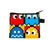 Cartera de monedas de dibujos animados de Pac-Man, monedero con cremallera, tarjetero con temática de videojuegos y bolsa para guardar auriculares - al por mayor