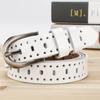 Novo Cinto Feminino de Couro Genuíno Estilo K Versátil Couro Bovino Puro Fivela de Pino Cinto Feminino Decorativo Fino de Couro Bovino Atacado