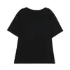 ALINDM Talla Grande Holgado Elegante Top para Mujer en Verano, Cubre Vientre 100kg Adelgazante Hombro Recto Camiseta de Manga Corta