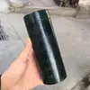 Fornecedor da Fábrica Copos de Água de Pedra Medicinal de Jade do Tibete, Copos Térmicos de Pedra Serpentina Magnética Verde Escuro, Copos de Chá de Jade para Vendas por Transmissão ao Vivo