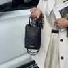 Bolsa de Ombro Transversal Pequena Quadrada Tecida com Padrão Tendência Moda Simples Estilo Coreano para Mulheres Nova 2025 Bolsa para Celular