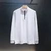 Moletom Masculino de Veludo Alemão Quente para Primavera, Outono e Inverno, com Meio Zíper e Gola Alta, Manga Longa, Slim Fit, Elástico, Top Esportivo para Corrida