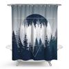 Cortina de ducha impermeable y a prueba de moho con estampado de hojas de bosque original transfronterizo especial 2022, fabricantes de cuentas de ducha
