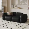 Sofá Doble Pequeño Negro Apartamento Bloque de Tofu Malvavisco Dormitorio Área de Descanso Recepción Salón de Belleza Tienda de Ropa para Mujer