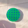 Soporte de airbag de resina acrílica con lunares estilo INS para teléfonos móviles, diseño clásico de bloques de color, soporte plegable para ver series, personalizable