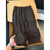 Calça de sarja com estampa de estrelas estilo americano para homens, coleção de outono, com caimento sofisticado e fluido, perna reta, corte solto, efeito emagrecedor e estilo casual