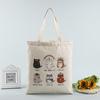 Bolsa Tote de Lona en Blanco Personalizada para Estudiantes, Bolsa de Regalo Publicitaria de un Solo Hombro, Bolsa Tote de Algodón de Moda con Impresión de Logotipo Disponible