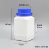 Botella de plástico de boca ancha de múltiples especificaciones botella cuadrada blanca de plástico botella de boca ancha para reactivos