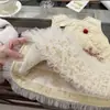 Falda de Malla Polar con Puntos para Niñas de Invierno Vestido Chaleco Elegante para Bebé de Navidad