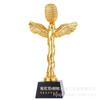 Trofeo de cristal de resina de metal, letras, medallas creativas, artesanías, premios anuales, directo de fábrica