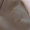 Pulsera de Amor Nueva de Corea del Sur Nicho Versátil Sentido de Alta Gama Exquisito Circonita Pulsera de Amor Elegante Pulsera de Flores
