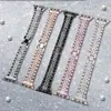 Adecuado para Correa de Apple Watch de Gama Alta Apple Watch Generaciones 1~8/Se Cadena Metálica Incrustada de Diamantes Correa iWatch