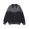 Cardigan Suéter com Pontos de Nicho Estilo Igual Masculino e Feminino Gola Lapela Preguiçosa Design de Homem Pequeno Senso de Design Suéter Jaqueta Estilo Pequeno Chanel
