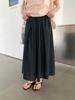 Love and Nancy Trece Líneas Minimalista Verano Estilo Coreano Algodón Peinado Plisada Versátil para el Trabajo Falda de Corte A Luz de Luna 22371