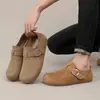 Zapatos para hombre tipo Birkenstock, de suela gruesa, que aumentan la altura, completamente cerrados, colección primavera 2026, con hebilla de cinturón, cómodos y versátiles, con puntera ancha