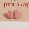 Pendientes de carcasa de teléfono móvil con forma de corazón de melocotón, color sólido, flocado de doble cara, bricolaje, parche de carcasa de teléfono móvil, accesorios de joyería al por mayor