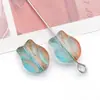 Hojas de Vidrio Degradado, Tulipanes, Rosas Accesorios para Joyería DIY, Cuentas Sueltas de Perforación Directa, Colgantes para Pulseras, Accesorios para el Cabello, Pétalos
