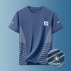 Camiseta de verano de secado rápido para hombre, de media manga, holgada, fresca y transpirable, para fitness, running, talla grande, elástica, de secado rápido, deportiva, de manga corta.