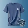 Camiseta de manga corta para hombre de verano, camiseta de manga corta transpirable de seda helada para hombre, camiseta básica de cuello redondo, camiseta corta casual versátil y elegante