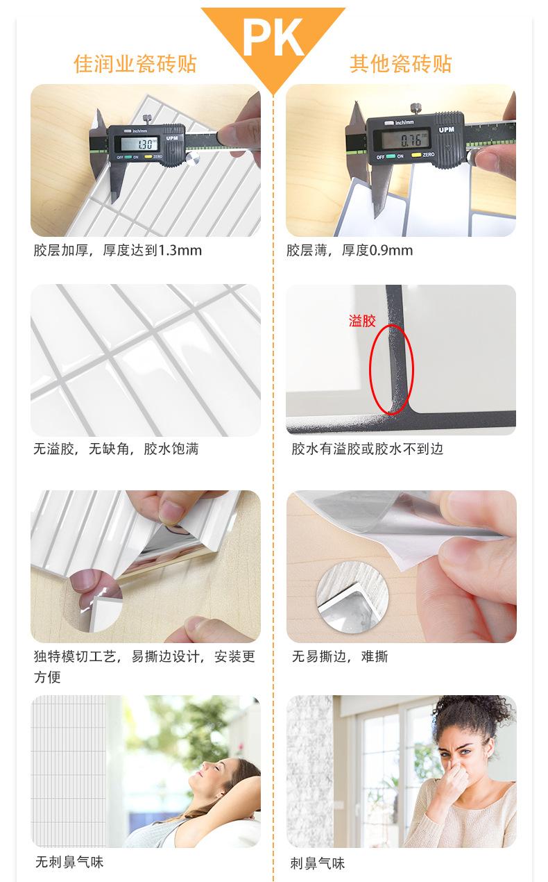 墙贴贴纸装饰防水墙纸材料壁纸立体卧室厨房防油翻新批发瓷砖客厅墙面加厚耐高温防潮背景墙大理石儿童房复古