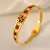 Pulseira de Aço Titânio Trevo de Quatro Folhas para Mulheres, Aço Inoxidável, Cor Dourada, Algarismos Romanos, Luxo Leve Europeu e Americano, Não Desbota, Atacado Fabricante Original