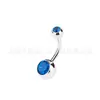 Piercings de Umbigo Coloridos com Pedras de Diamante Transfronteiriços, Piercings de Umbigo de Aço Inoxidável, Joias para Body Piercing, Diamantes Prensados de Zircônia, Designs Coloridos Deslumbrantes com Diamantes Completos