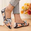 Nuevos Mocasines Casuales de Talla Grande para Mujer, sin Cordones, con Estampado de Graffiti, Punta Fina, Suela Plana y Diseño de Moño