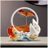 Novo Ornamento Criativo Chinês de Areia Movediça Decoração de Armário de Vinho Entrada Gabinete de TV Sala de Estar Artesanato de Mesa Novo Estilo