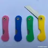Cúter papelero de plástico de colores sacapuntas de estudiante cuchillo cuchillo para aplicación de película hecho a mano cuchillo para papel tapiz cuchillo para desembalaje