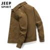 Chaqueta Casual de Primavera y Otoño Talla Grande Chaqueta para Hombre Moda Retro Chaqueta de Trabajo para Hombre 3368