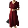 Vestido de Triacetato com Mangas Bufantes, Vestido Platycodon Estilo Francês, Nova Moda Feminina Verão 2026, Vestidinho Preto Estilo Hepburn