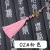 8cm Hoja de Bambú Verde Abanico Dorado Borla Marcador de Libros Memoria USB Decoración para Teléfono Móvil Colgante Pequeño Accesorios para Disfraces Chinos Antiguos Borla Colgante