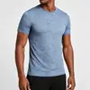 Camiseta Deportiva Casual Cruzada Europea de Fitness, Cuello Redondo, Manga Corta, Alta Elasticidad, Seda de Hielo, Para Correr, Senderismo, Amazon