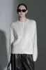 Cardigan de Lã Escovada Sem Costura Integrado Estilo Francês Suéter Feminino 2026 Novo Top Feminino Novo Modelo