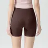 Pantalones cortos deportivos estilo Lulu de comodidad de nube, de cintura alta, controlan el abdomen, sin líneas incómodas, shorts de yoga ajustados para Pilates