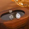 Brincos de Pedras Strass Ovos de Pombo Super Flash 2025 para Orelhas Design de Nicho Brincos de Pedras para Mulheres Brincos Tendência de Alta Qualidade