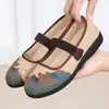 Almofada Branca Grou Velho Pequim Sapatos de Tecido Sola Macia Sapatos de Mãe Meia-Idade Vovó Confortáveis Antiderrapantes Mocassins Senhora Velha Verão Velho