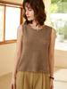 Camisola de cachemira estilo lujo estático minimalista para mujer, suéter ligero de cachemira para usar debajo, moderno de alta gama