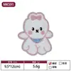 Etiqueta de Tecido Cabeça de Urso Fofa Mais Vendida Transfronteiriça Patch para Acessórios de Roupa Feitos à Mão DIY Patch Bordado Cartoon Patch com Furo