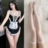 Lingerie Sexy Puro Desejo Cosplay de Empregada Sexy Empregada de Renda Uniforme com Suspensório Camisola Role Play