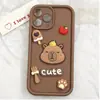 Capibara de Dibujos Animados Joyería DIY Calcomanía de Vaso de Agua 3D Funda para Teléfono Móvil Hebilla de Zapato Calcomanía para Refrigerador Decoración de Coche