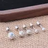 Pendientes de Bola Full Diamond de Venta Caliente Transfronterizos, Diseño de Nicho a la Moda, Pendientes de Diamante Brillantes, Pendientes de Bola de Diamante Multicolores de Acero de Titanio