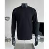 Camiseta Masculina Deconstructed com Textura Marca Trendy Manga Longa Camisa de Camada Interna Pesada Outono Top Solto Novo Estilo 2025