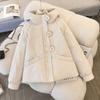 Nuevo Estilo 2025 Abrigo de Algodón para Mujer para el Trabajo, Abrigo de Algodón con Capucha Holgado de Talla Mediana, Abrigo Exterior Pequeño Engrosado Estilo Coreano de Invierno