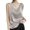 Moda Verão 2025 Transfronteiriça Nova Camisola Feminina, Top Cropped Curto para Usar por Cima, Peça Versátil para Usar por Dentro e por Fora, Top Sexy de Seda de Gelo