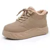 Zapatos de Algodón con Suela Gruesa para Mujer 2025 Nuevo Estilo de Invierno, Forrados de Felpa y Engrosados, Botines Impermeables y Cómodos para Mujer, Comercio Exterior Transfronterizo