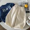 Ropa Infantil Bora Bora Pantalones Casuales Forrados de Polar para Niños Invierno Nuevas Llegadas Pantalones Gruesos para Bebé Pantalones Largos de Algodón Beige para Niños