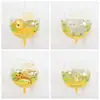 Balão Animal Dinossauro Desenho Animado Fofo da Selva 22 Polegadas 4D Transparente Decoração de Festa de Aniversário Balão Flutuante
