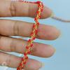 Fabricantes de Guangzhou Zhongda nuevo cinta de seda dorada de Corea del Sur de 5 mm con forma de W, encaje curvo, accesorios de ropa hechos a mano para DIY